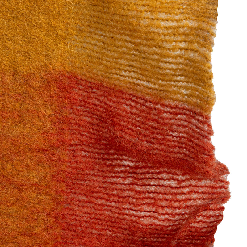 Picture of Creative Co-Op Patterned Wool Ruffled Throw Blanket | Wayfair